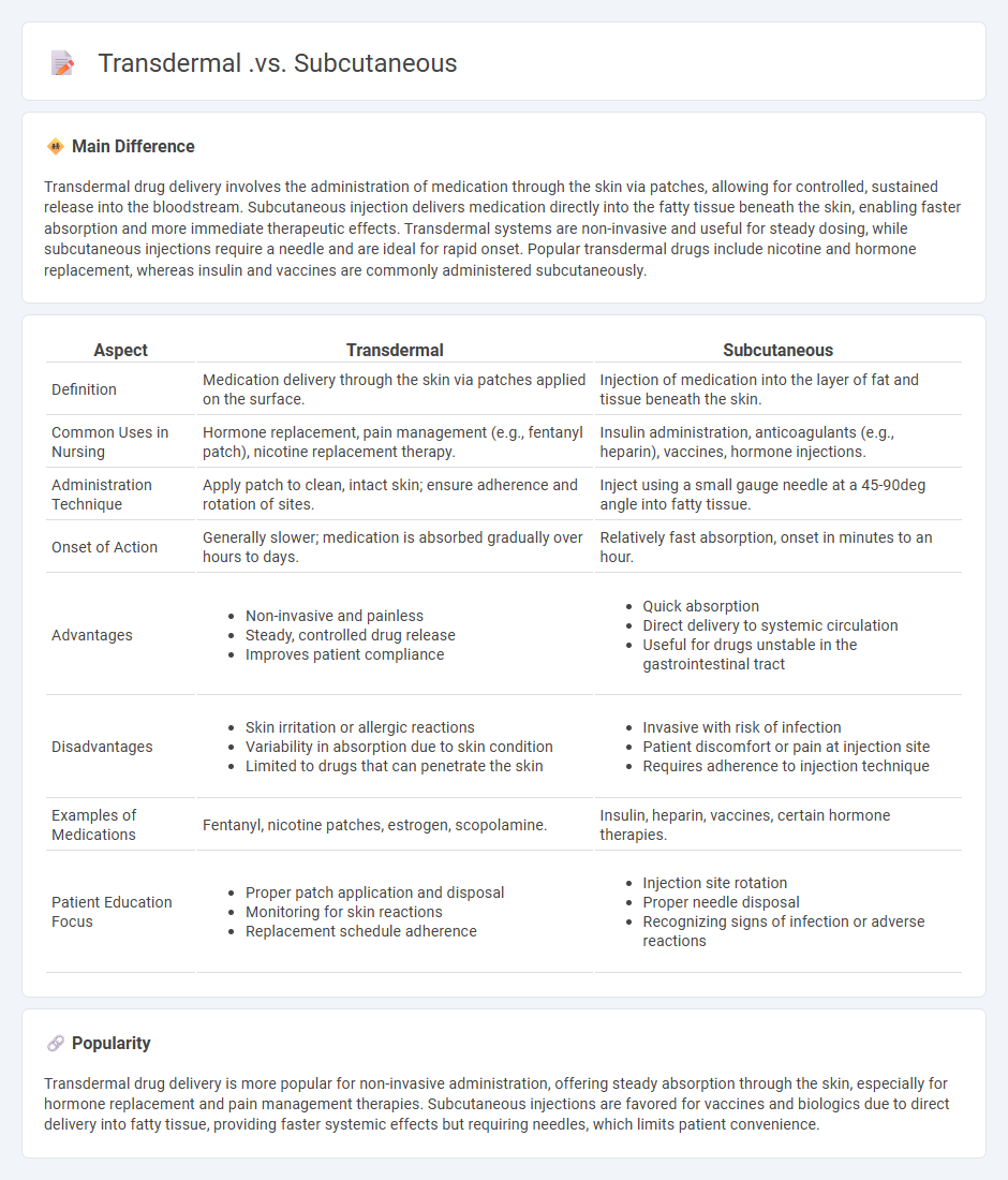 Transdermal vs Subcutaneous in Nursing: Key Differences in Medication Administration