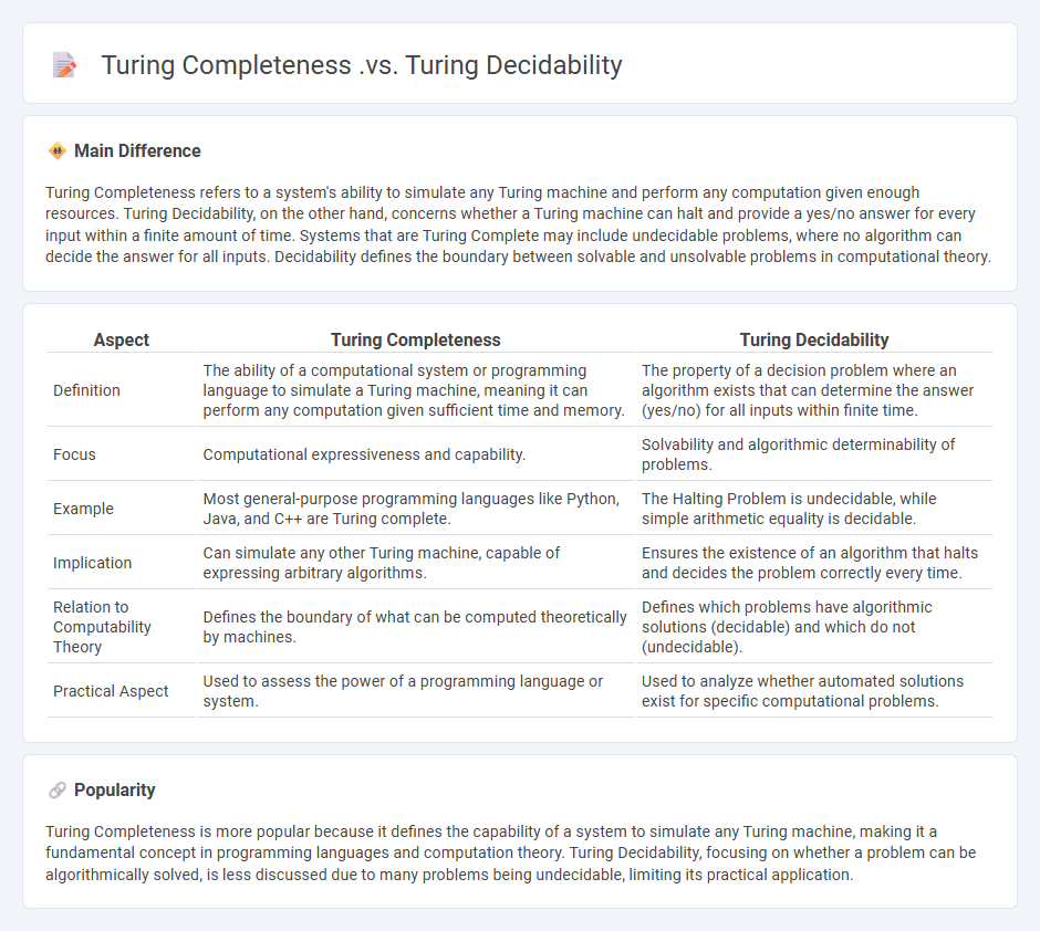 Turing Completeness vs Turing Decidability in Computers - Key Differences and Implications