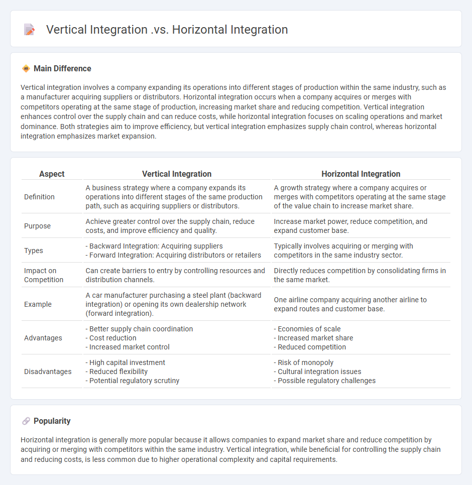 Vertical Integration vs Horizontal Integration in Business - Key Differences and Strategic Implications