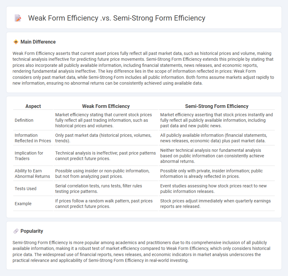 Weak Form Efficiency vs Semi-Strong Form Efficiency in Finance - Key Differences Explained