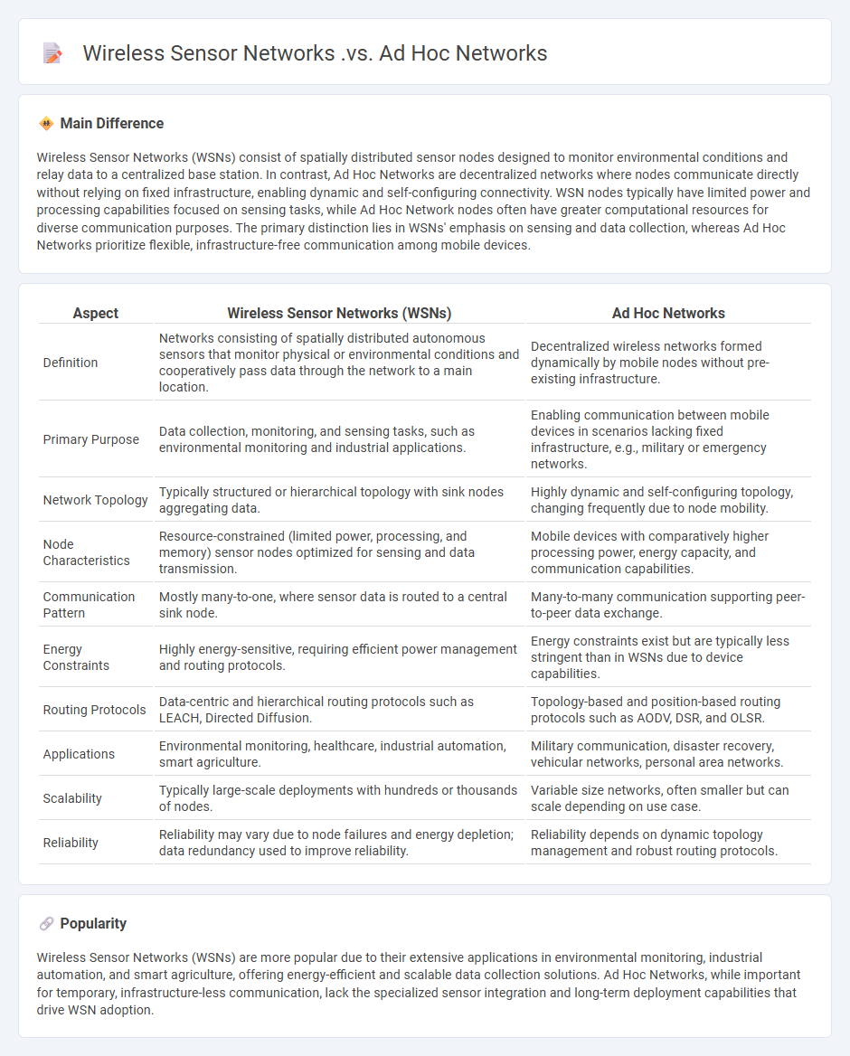 Wireless Sensor Networks vs Ad Hoc Networks Engineering - Understanding Key Differences and Applications